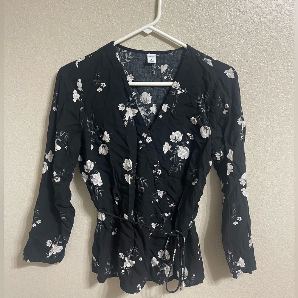 Old Navy, long sleeve, floral shirt